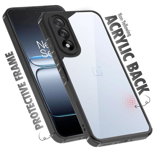 Silicone Border Transparent Back Cover for OnePlus Nord 5 5G