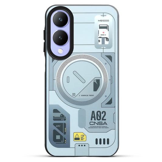 Mechanical Circuit Print Hard Back Cover For Vivo Y17s