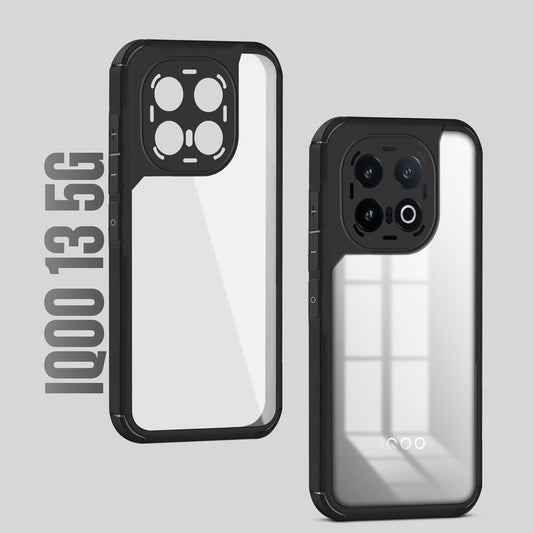 Silicone Border Transparent Back Cover for iQOO 13 5G