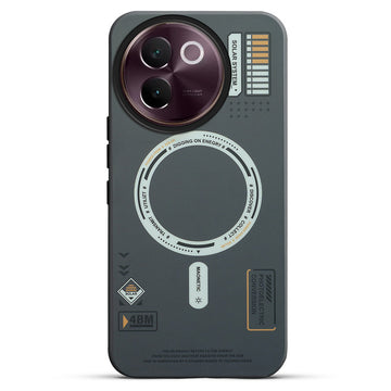 Mechanical Circuit Print Hard Back Cover For Vivo V30e 5G