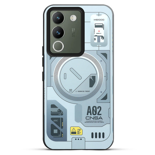 Mechanical Circuit Print Hard Back Cover For Vivo Y200 5G