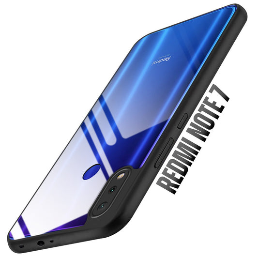 Premium Silicon Soft Framed Case with Clear Back Cover For Redmi Note 7
