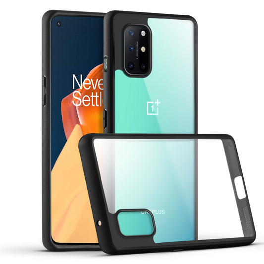 Premium Silicon Soft Framed Case with Clear Back Cover For OnePlus 9R