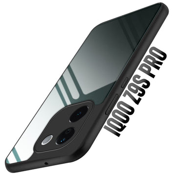 Premium Silicon Soft Framed Case with Clear Back Cover For iQOO Z9s Pro 5G