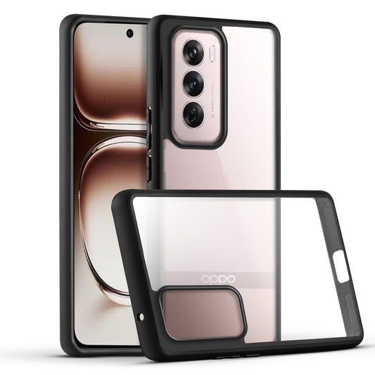 Premium Silicon Soft Framed Case with Clear Back Cover For Oppo Reno 12 Pro 5G