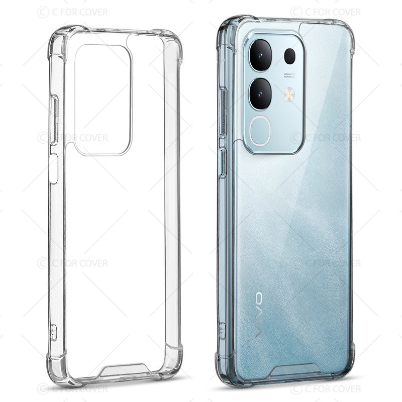 Shockproof Hybrid Transparent Phone Case For Vivo T4x 5G with Hard Back and Soft Bumper for Maximum Protection
