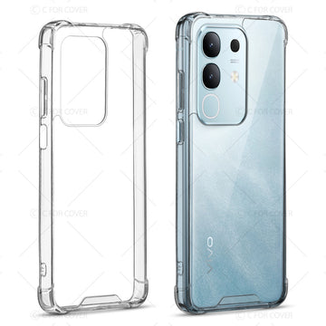 Shockproof Hybrid Transparent Phone Case For Vivo T4x 5G with Hard Back and Soft Bumper for Maximum Protection