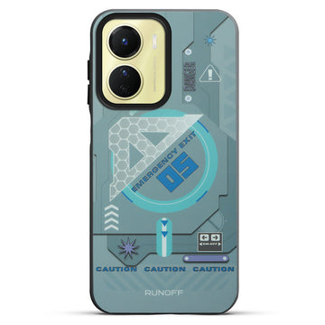 Mechanical Circuit Print Hard Back Cover For Vivo T2x 5G