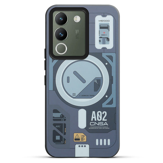 Mechanical Circuit Print Hard Back Cover For Vivo Y200 5G