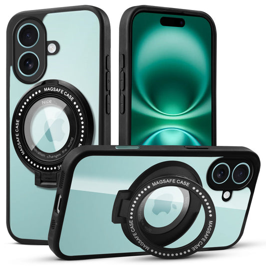 Soft Frame Clear Case Ring Holder Kickstand For Apple iPhone 16