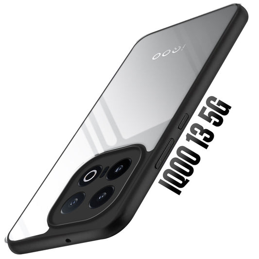 Premium Silicon Soft Framed Case with Clear Back Cover For iQOO 13 5G