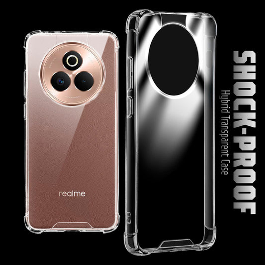 Transparent Shockproof Phone Back Cover Case With Raised Edges For Realme P3 Pro 5G