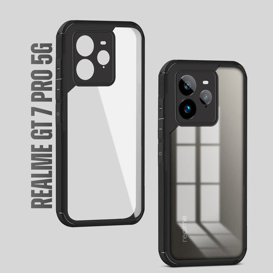 Silicone Border Transparent Back Cover for Realme GT 7 Pro