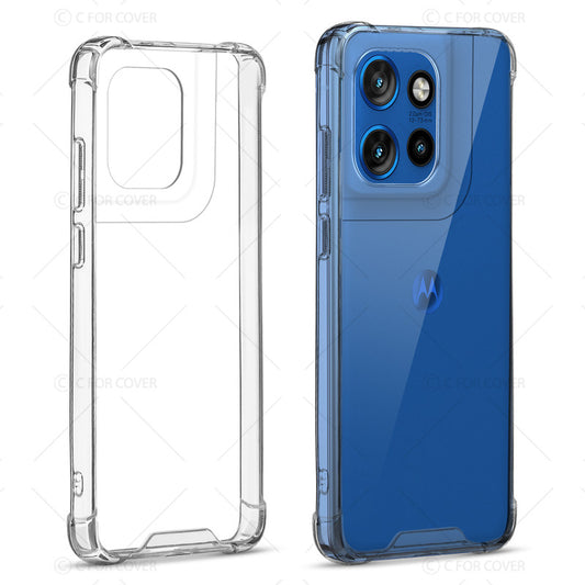 Shockproof Hybrid Transparent Phone Case For Motorola Moto Edge 50 Neo 5G with Hard Back and Soft Bumper for Maximum Protection