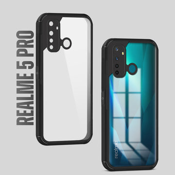 Silicone Border Transparent Back Cover for Realme 5 Pro