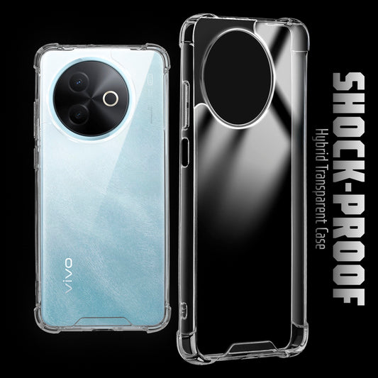 Shockproof Hybrid Transparent Phone Case For Vivo Y39 5G with Hard Back and Soft Bumper for Maximum Protection