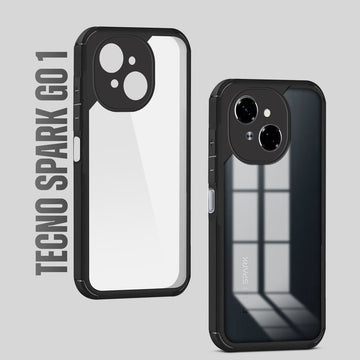 Silicone Border Transparent Back Cover for Tecno Spark GO 1