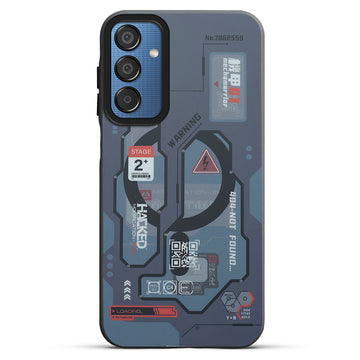 Mechanical Circuit Print Hard Back Cover For Samsung M15 5G