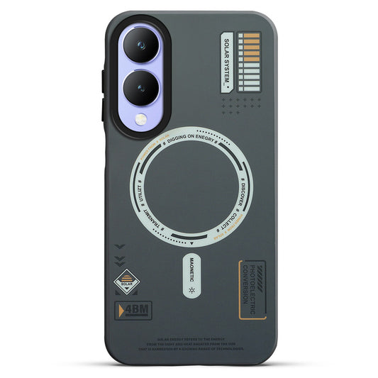 Mechanical Circuit Print Hard Back Cover For Vivo Y17s