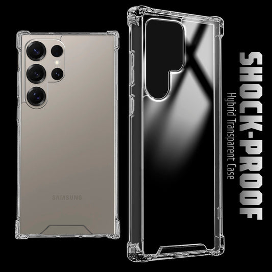 Shockproof Hybrid Transparent Phone Case For Samsung S25 Ultra 5G with Hard Back and Soft Bumper for Maximum Protection