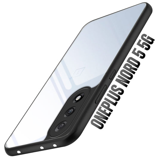 Premium Silicon Soft Framed Case with Clear Back Cover For OnePlus Nord 5 5G