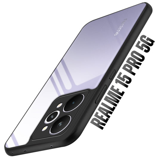 Premium Silicon Soft Framed Case with Clear Back Cover For Realme 15 Pro 5G