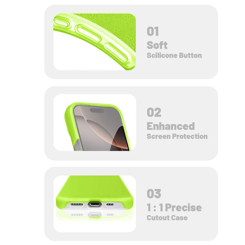 Smooth Touch Soft Silicone Back Case for Apple iPhone 16 Pro with Camera Protection for a Sleek and Stylish Look