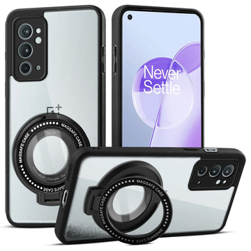 Soft Frame Clear Case Ring Holder Kickstand For OnePlus 9RT