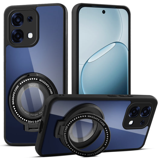 Soft Frame Clear Case Ring Holder Kickstand For Oppo F33 5G
