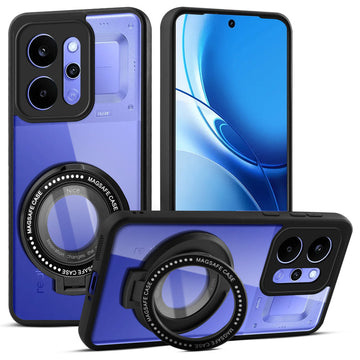 Soft Frame Clear Case Ring Holder Kickstand For Realme P4 Power 5G