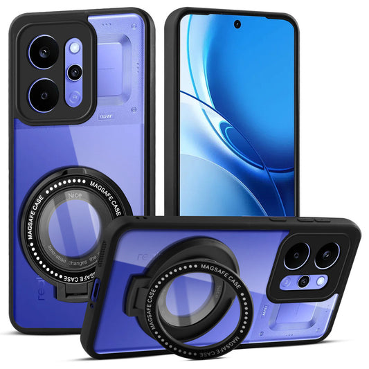 Soft Frame Clear Case Ring Holder Kickstand For Realme P4 Power 5G