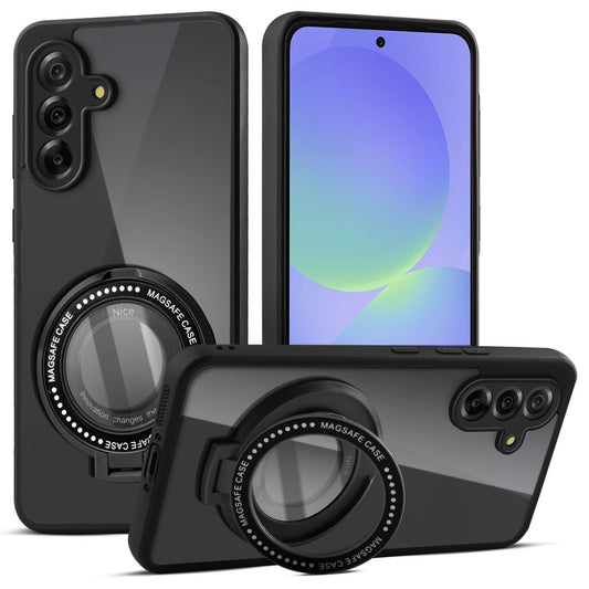 Soft Frame Clear Case Ring Holder Kickstand For Samsung A36 5G