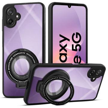 Soft Frame Clear Case Ring Holder Kickstand For Samsung M17e 5G