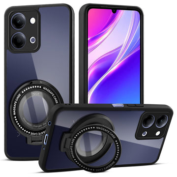 Soft Frame Clear Case Ring Holder Kickstand For Vivo Y11 5G