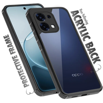 Silicone Border Transparent Back Cover for Oppo F33 5G