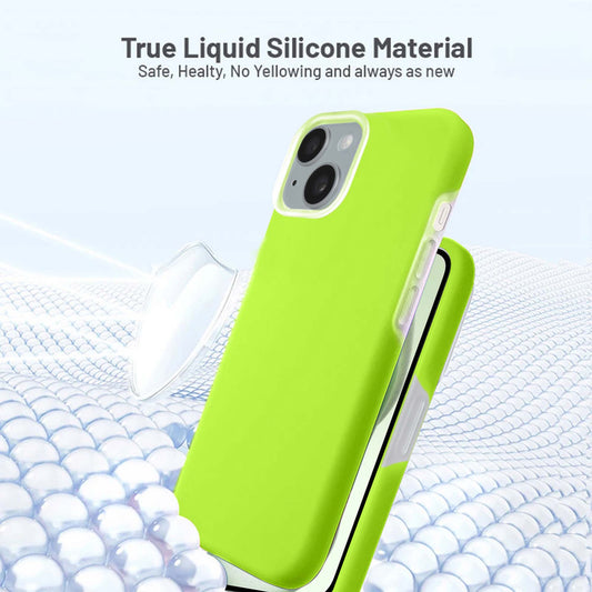 Premium Liquid Silicone Solid Back Cover Apple iPhone 15 Plus
