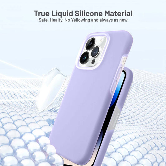 Premium Liquid Silicone Solid Back Cover Apple iPhone 14 Pro
