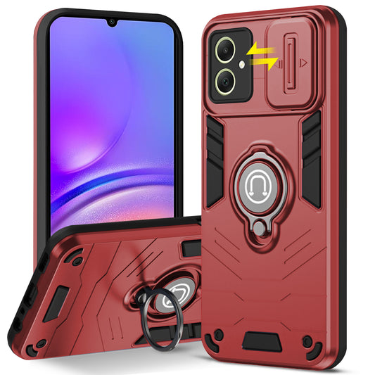 Ultra Rugged Armor Case with Rotating Ring Holder & Shutter Camera Protection Back Case For Samsung A05