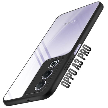 Premium Silicon Soft Framed Case with Clear Back Cover For Oppo A3 Pro 5G