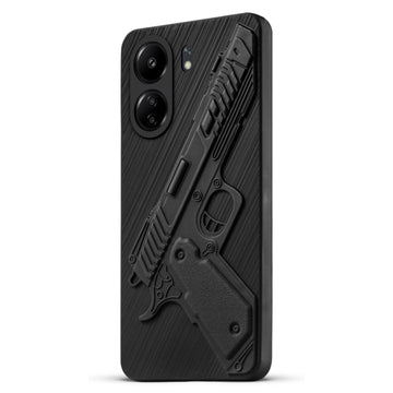 3D Weapon/Gun Matte Silicone Back Cover for Redmi 13C 4G