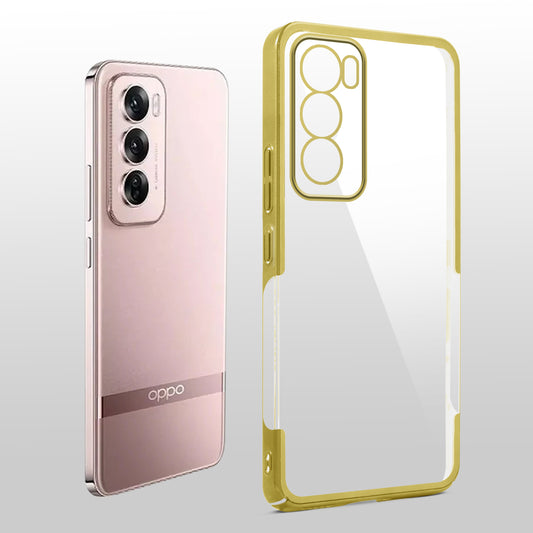 Crystal Clear Premium Shiny Edges Hard Back Case For Oppo Reno 12 5G