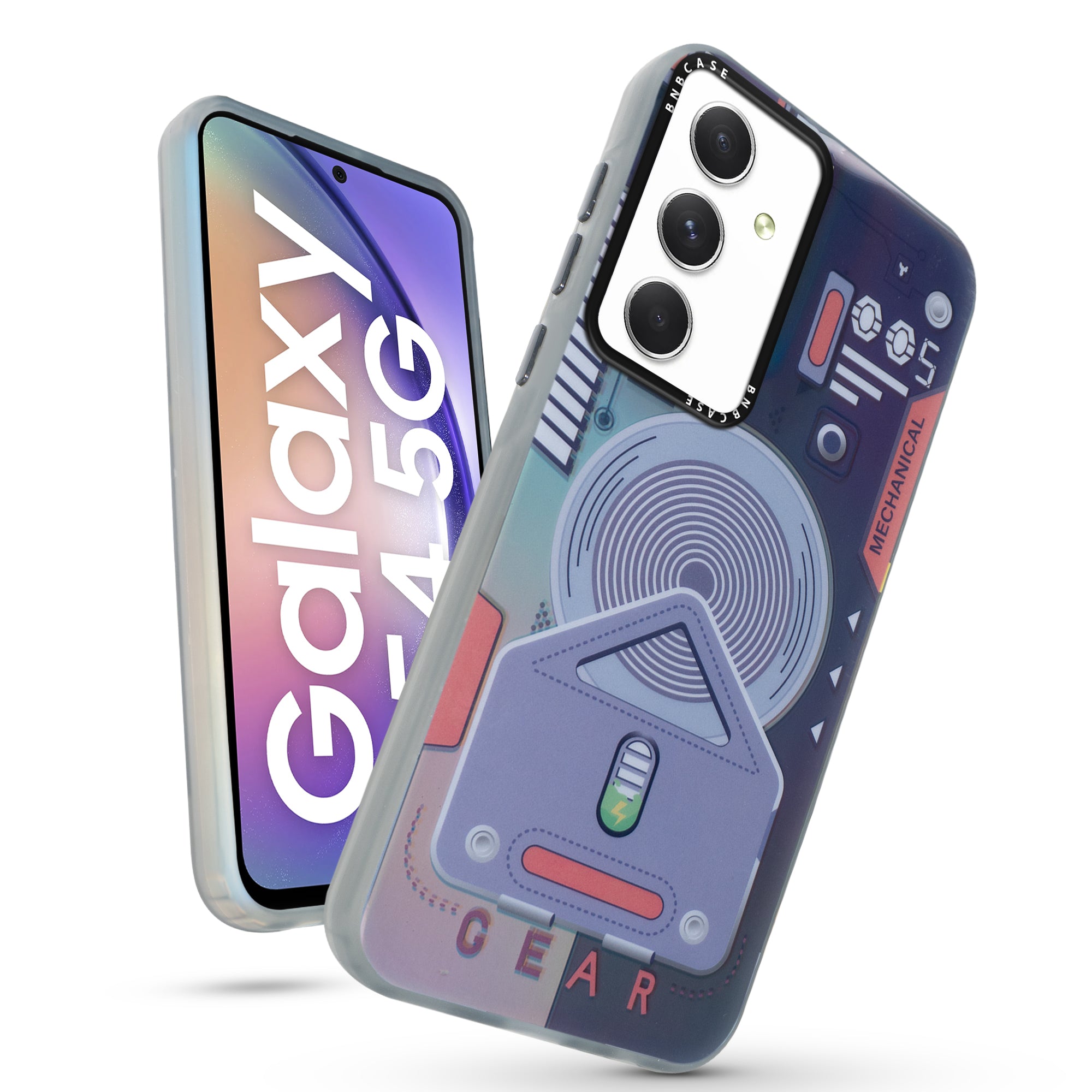 Colorful Reflective Circuit Prints Hard Back Protector Case For Samsung A54 5G