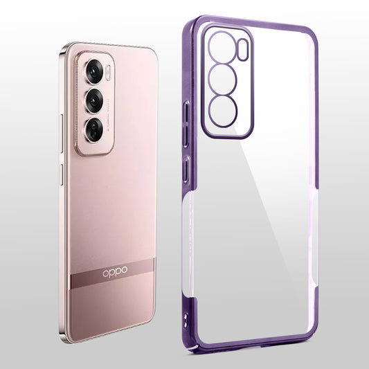 Crystal Clear Premium Shiny Edges Hard Back Case For Oppo Reno 12 5G