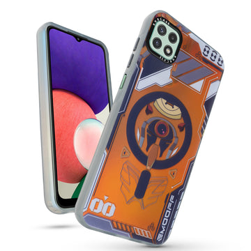 Colorful Reflective Circuit Prints Hard Back Protector Case For Samsung A22 5G