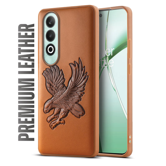 Eagle Textured Leather Back Case Cover for OnePlus Nord CE 4 5G