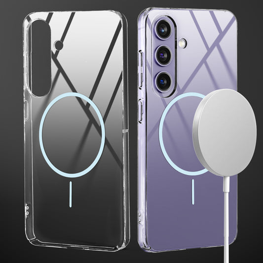 Crystal Clear Transparent Hard Back Anti-Yellowing with MagSafe Compatibility Phone Case For Samsung S23 FE 5G