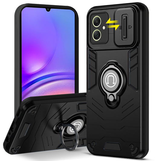 Ultra Rugged Armor Case with Rotating Ring Holder & Shutter Camera Protection Back Case For Samsung A05