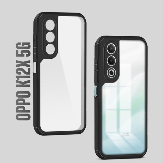 Silicone Border Transparent Back Cover for Oppo K12x 5G