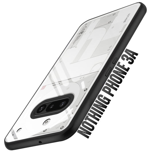 Premium Silicon Soft Framed Case with Clear Back Cover For Nothing Phone 3A 5G