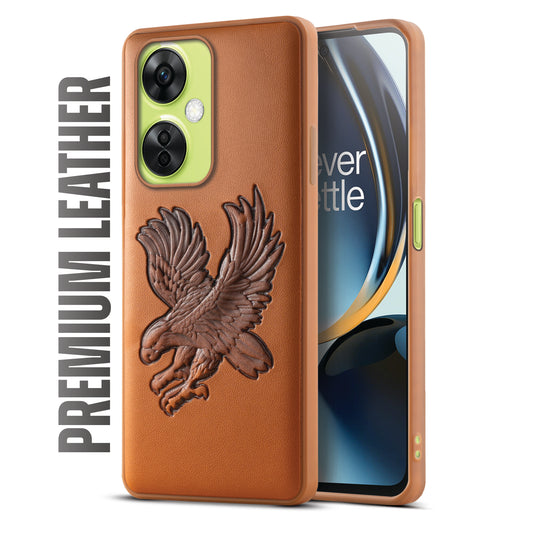 Eagle Textured Leather Back Case Cover for OnePlus Nord CE 3 Lite 5G